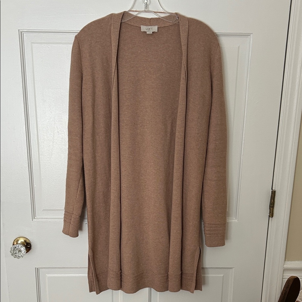 LOFT Women's Long  Open-Front Cardigan